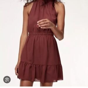 Aritzia Wilfred Effet Halter Neck Mini Dress
